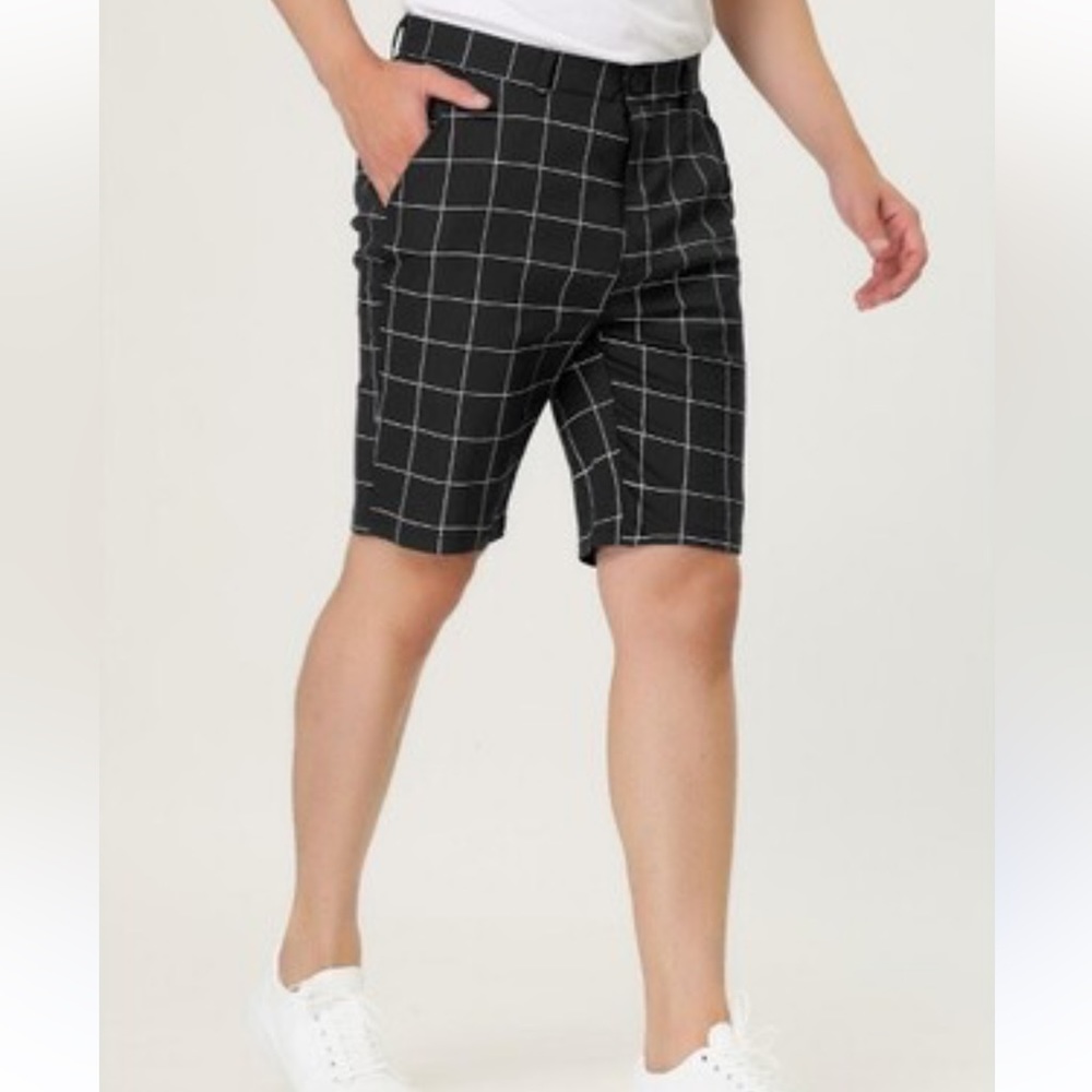 Lars Amadeus NWT Men’s Plaid Dress Shorts - size 34